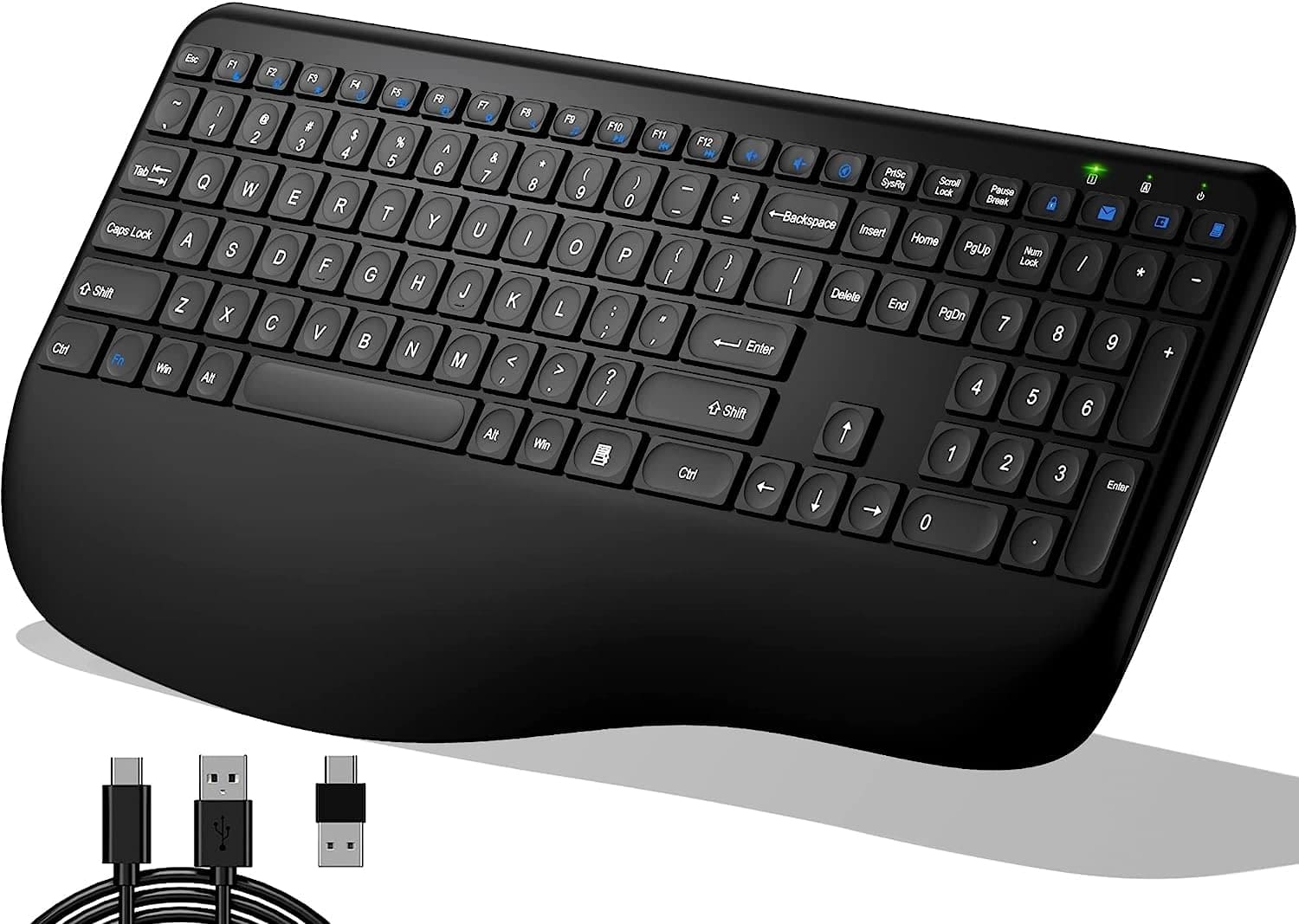 Ergonomic Wireless Computer Keyboard