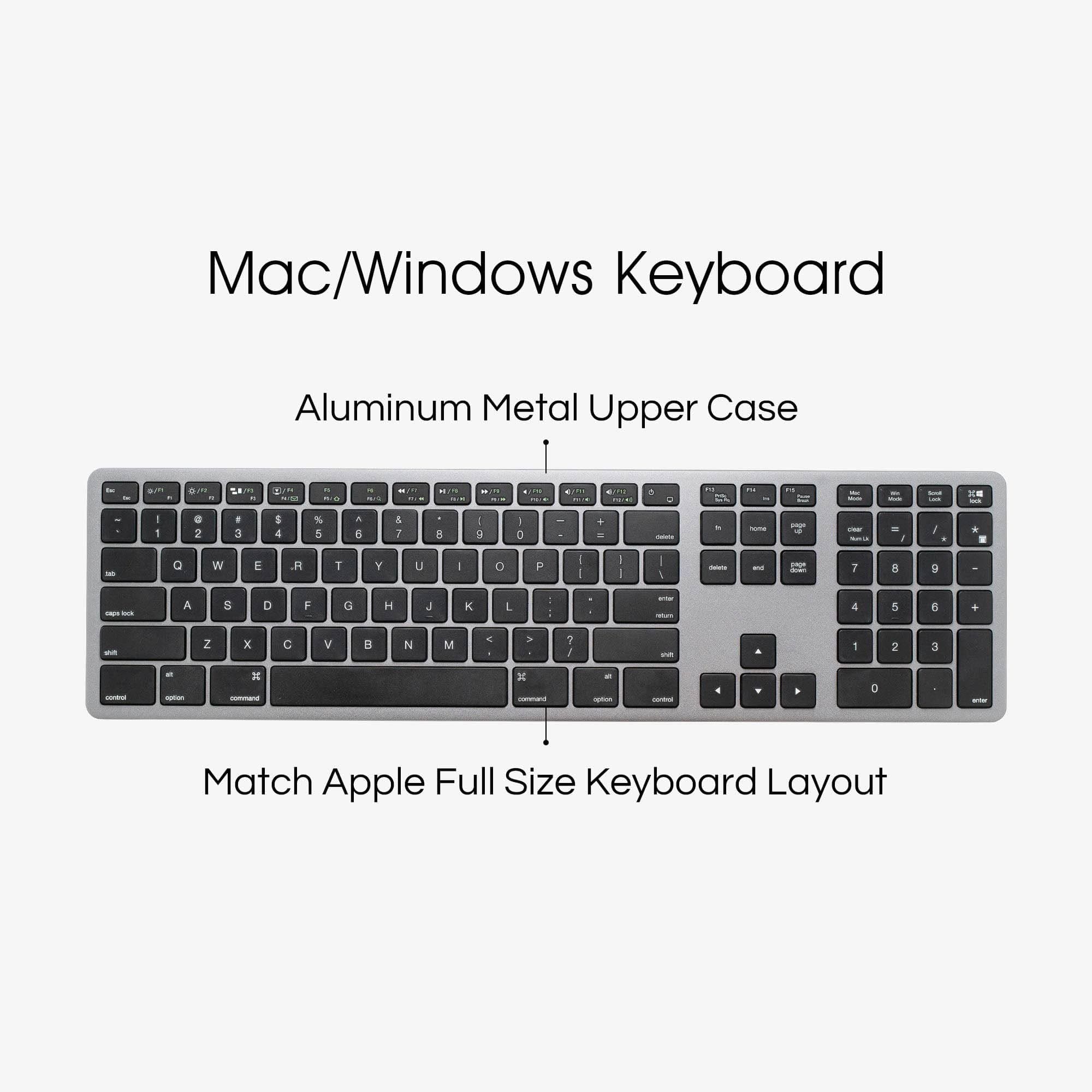 Full Size Bluetooth Keyboard Apple Style