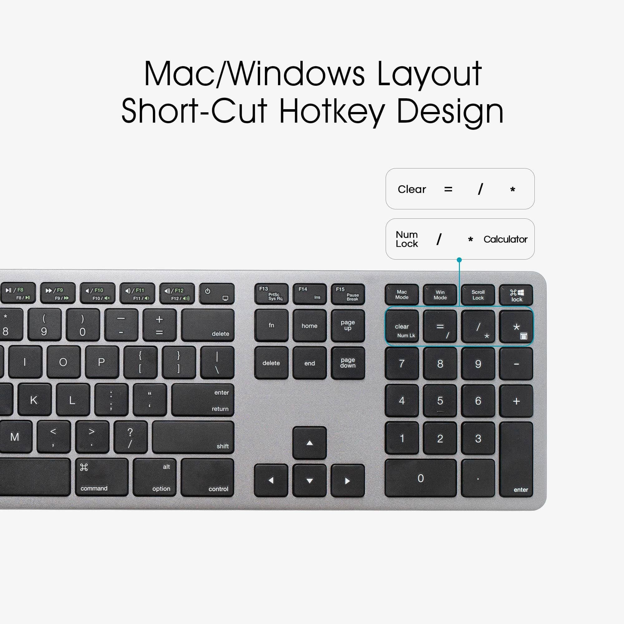 Full Size Bluetooth Keyboard Apple Style