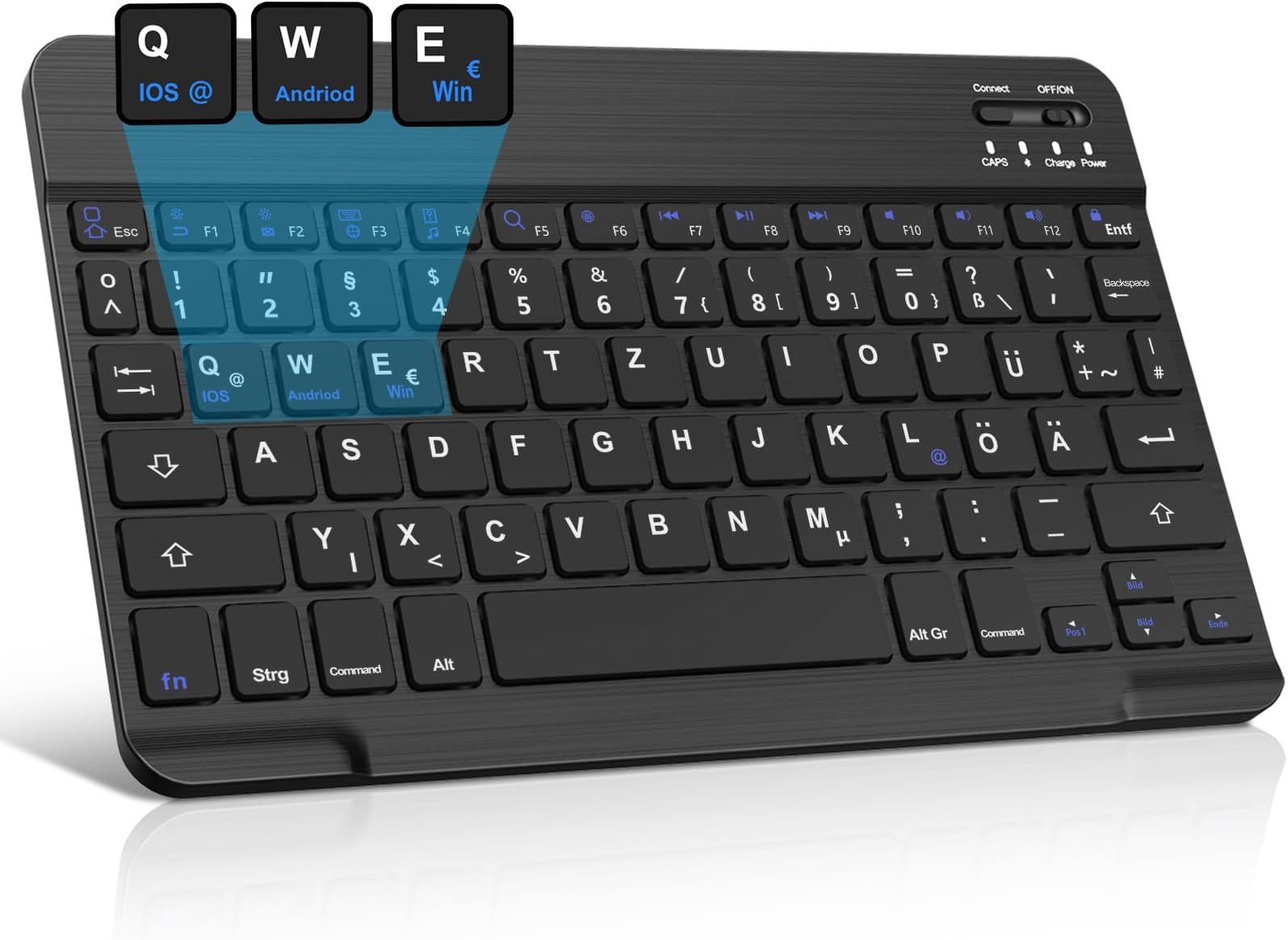 Bluetooth Slim Compact Portable Keyboard