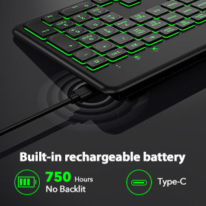 7 Color Backlight Wireless Keyboard
