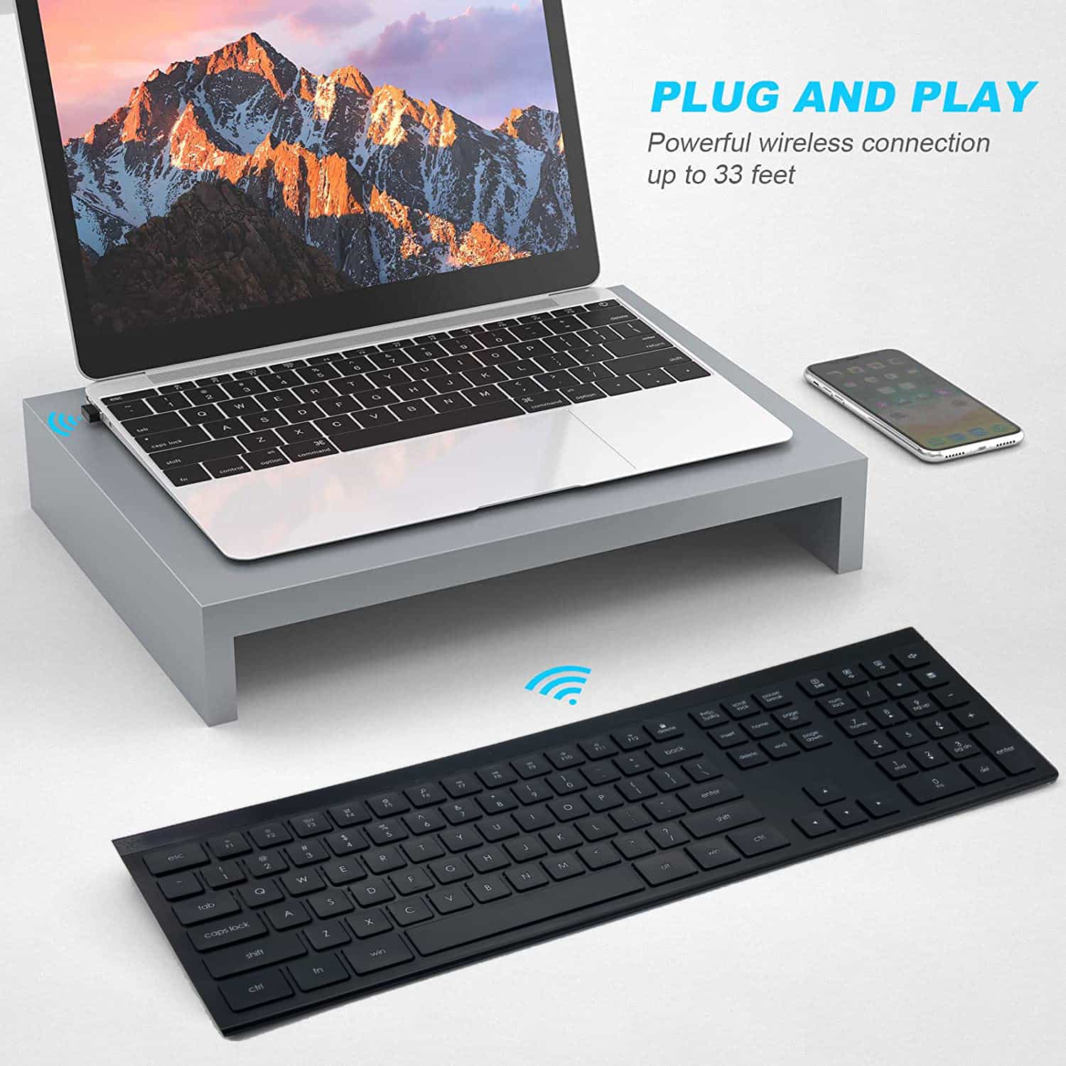 Rechargeable Wireless Keyboard