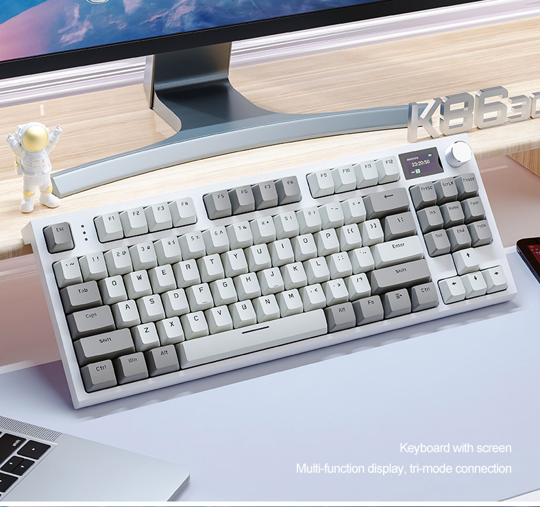 87 keys Mental Knob Mechanical Keyboard