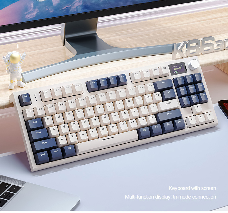 87 keys Mental Knob Mechanical Keyboard