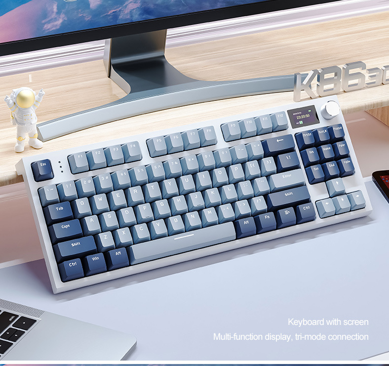 87 keys Mental Knob Mechanical Keyboard