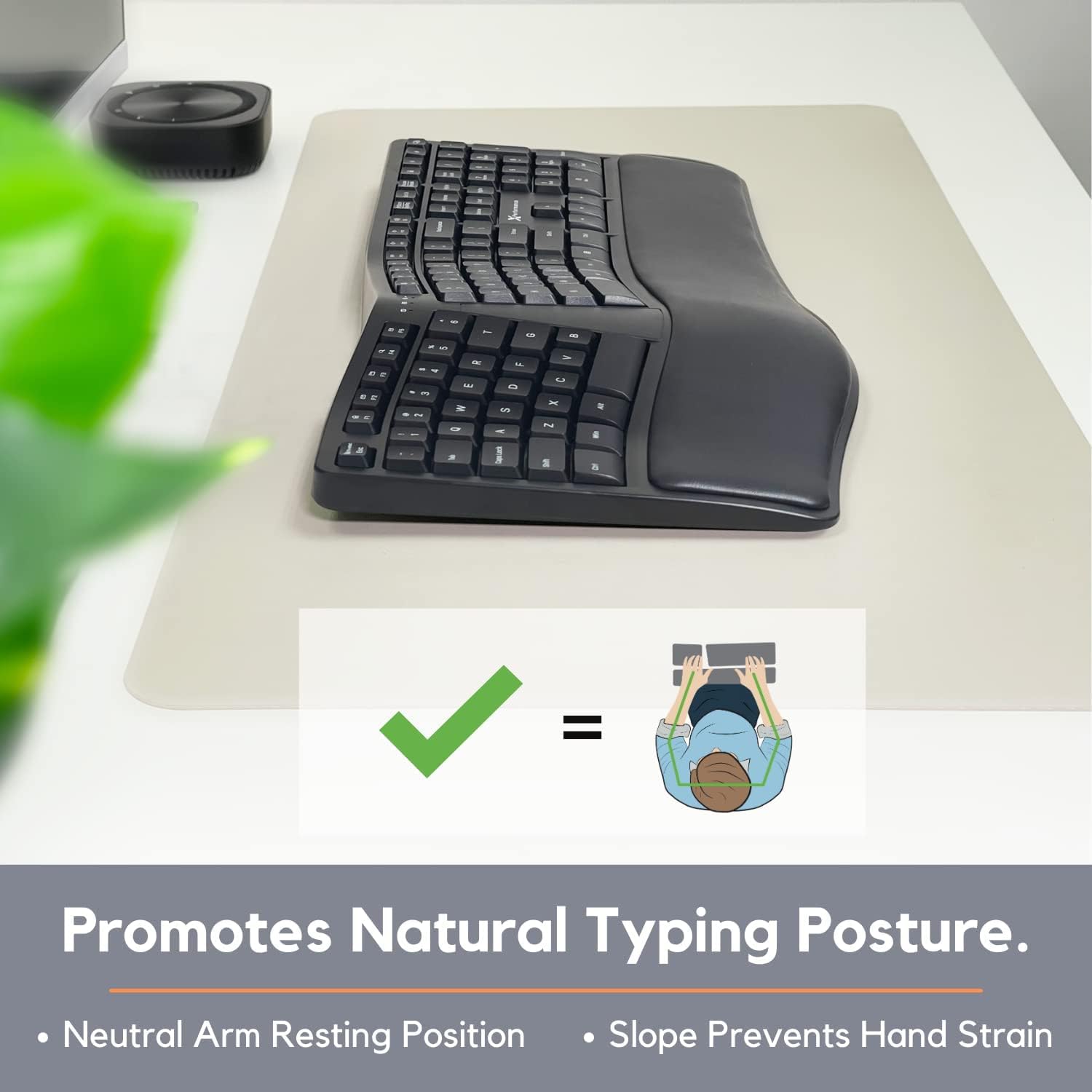 Wireless Keyboard with Wrist Rest