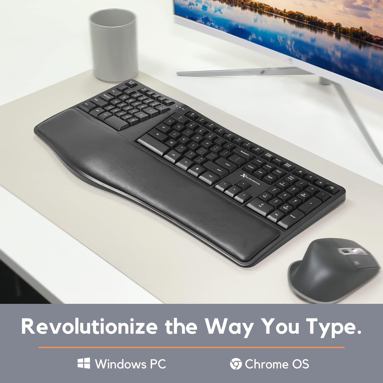 Wireless Keyboard with Wrist Rest