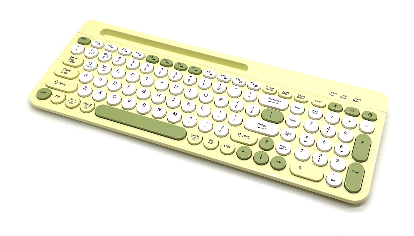 Slim and Silent Keyboard with Three-card slot