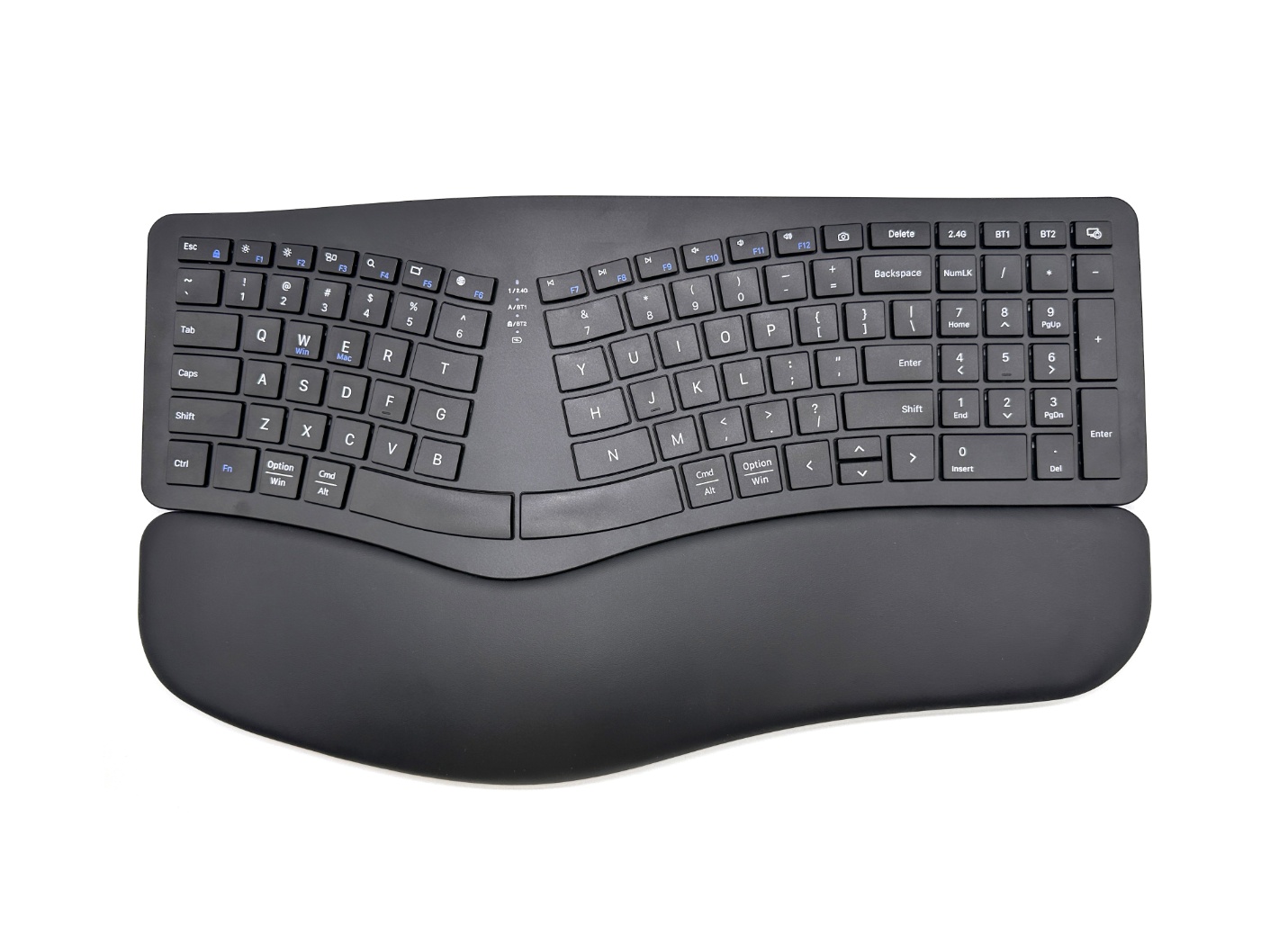 Ergonomic charging keyboard
