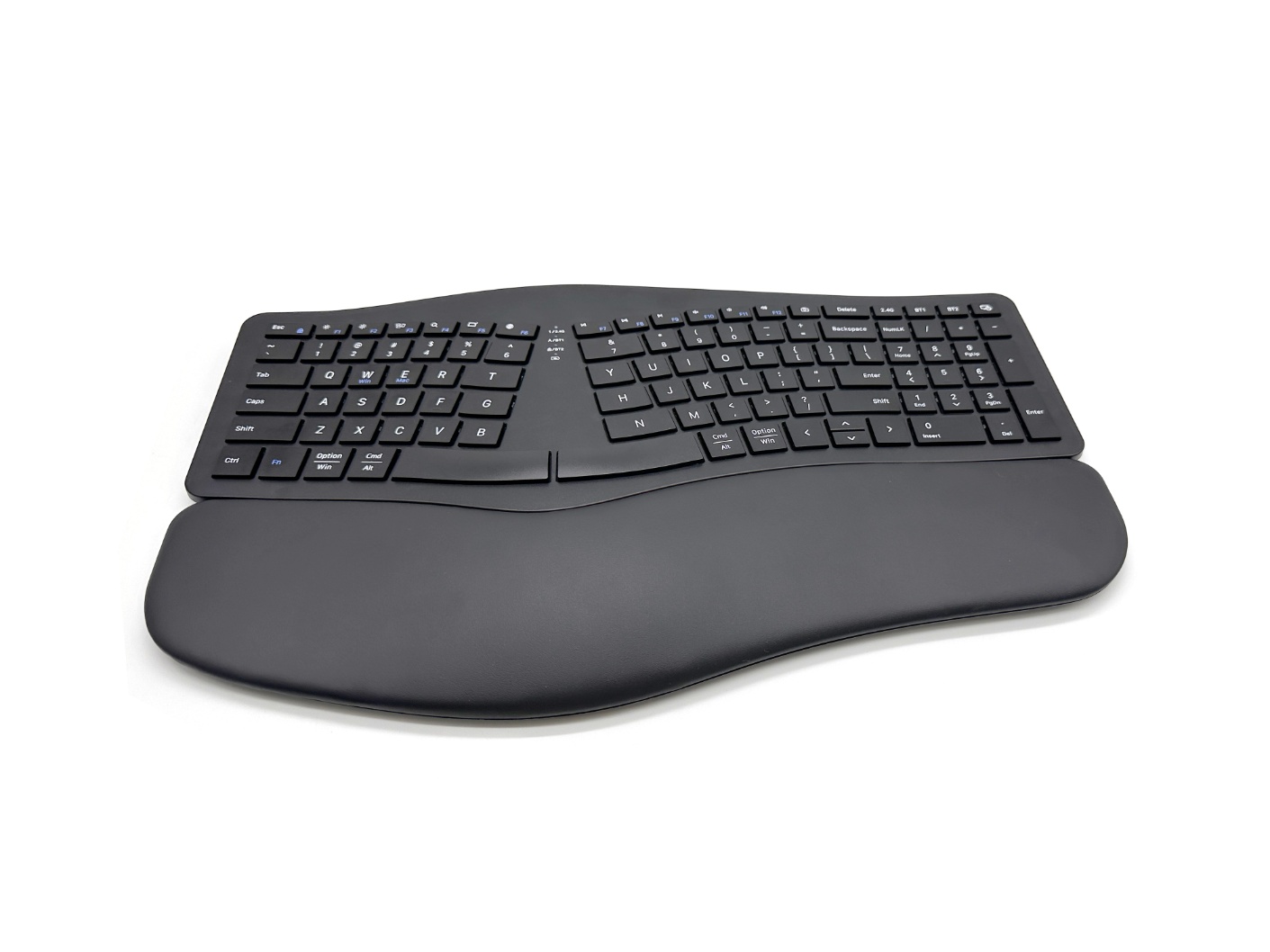 Ergonomic charging keyboard