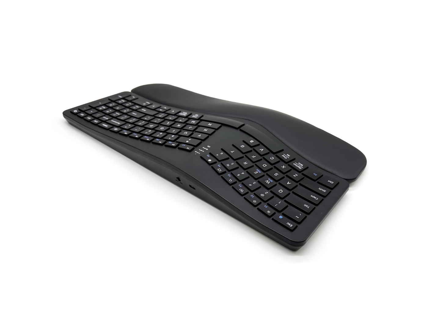 Ergonomic charging keyboard