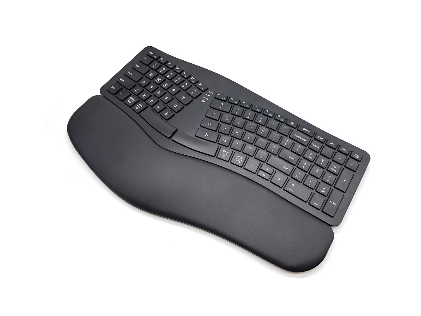 Ergonomic charging keyboard
