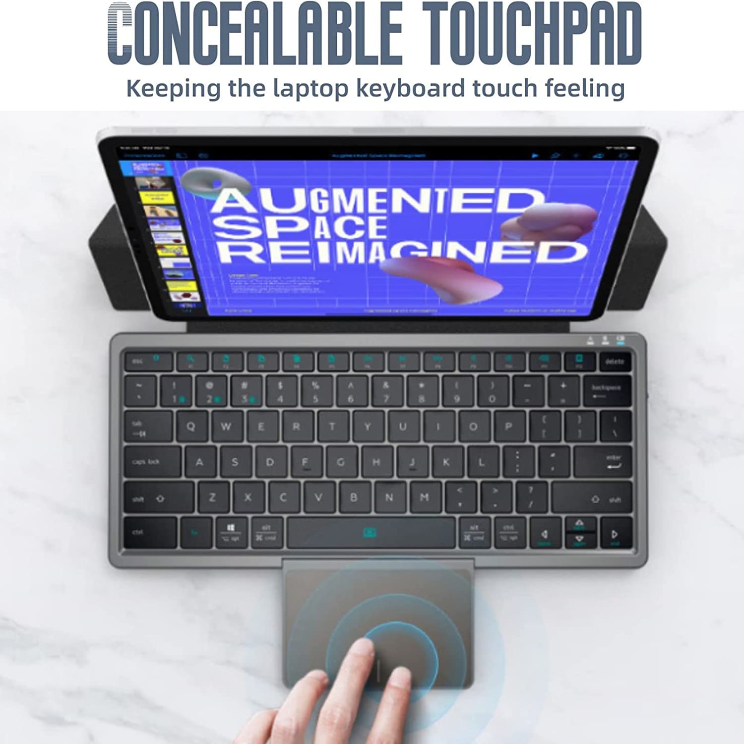 Touchpad Bluetooth Keyboard with PU Case