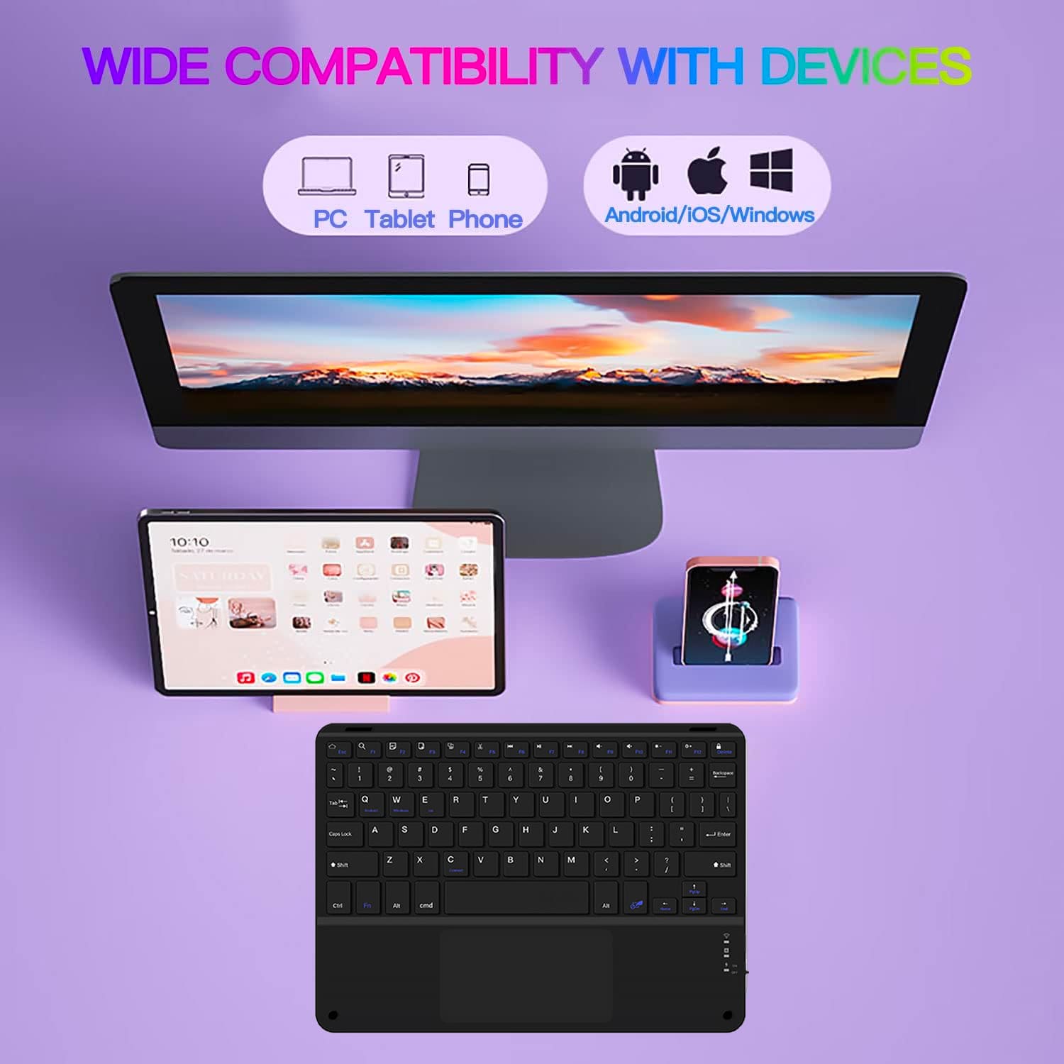 78keys Bluetooth Thin Keyboard with touchapd