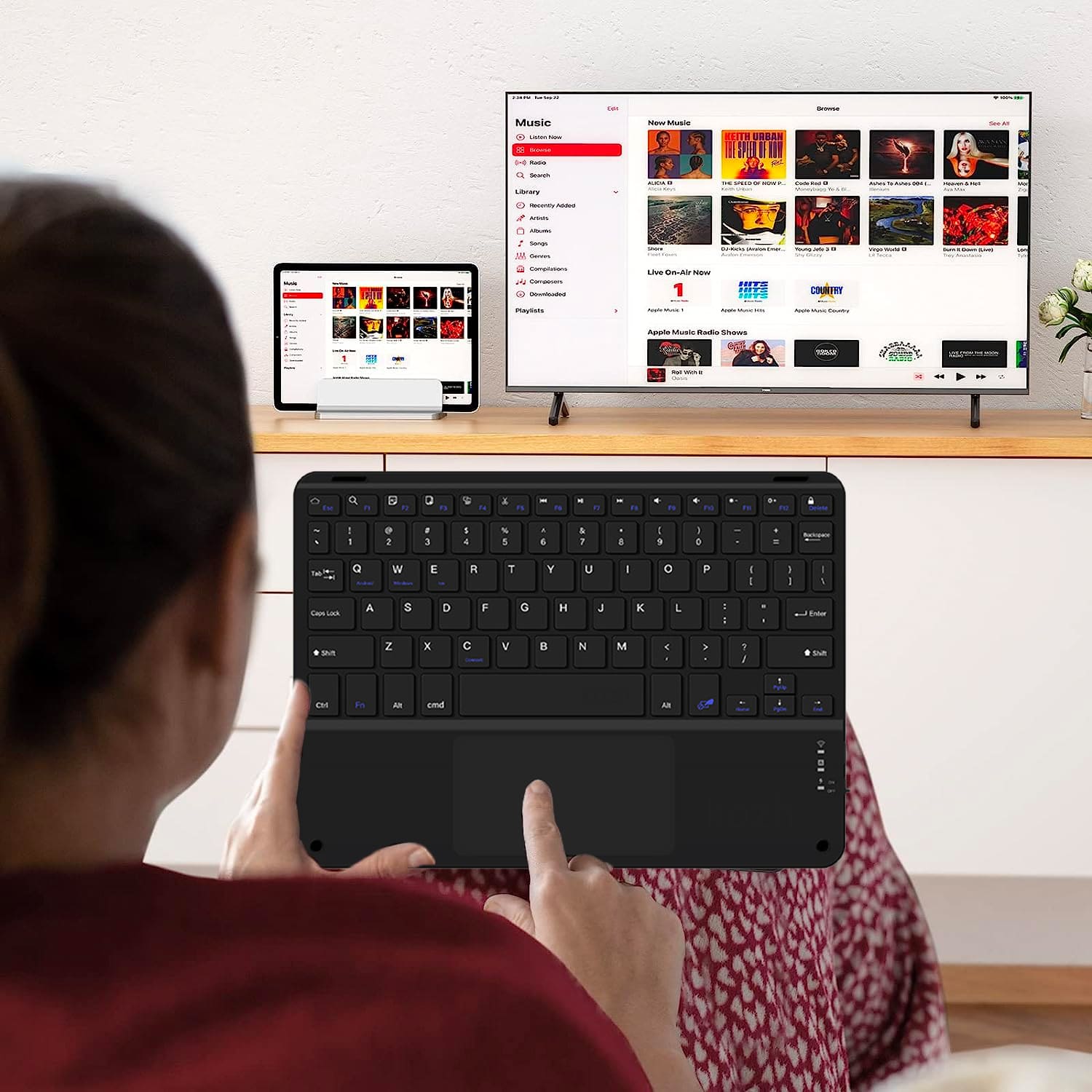 78keys Bluetooth Thin Keyboard with touchapd