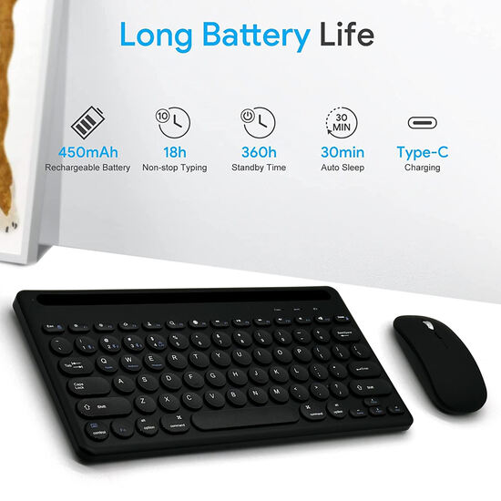 Wireless Multi Bluetooths Keyboard and Mouse Combo