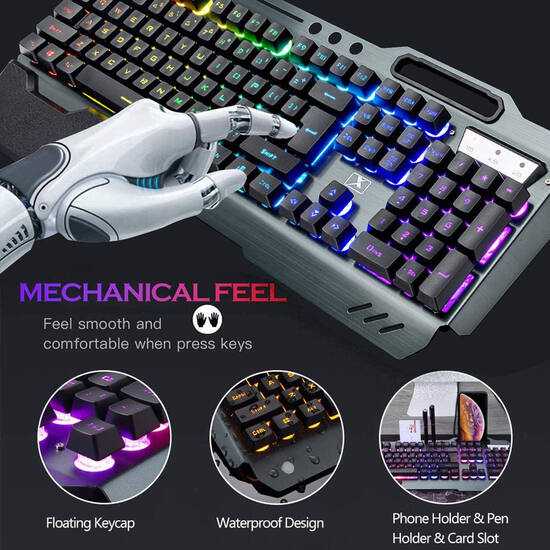 Wireless Gaming Keyboard and Mouse Combo