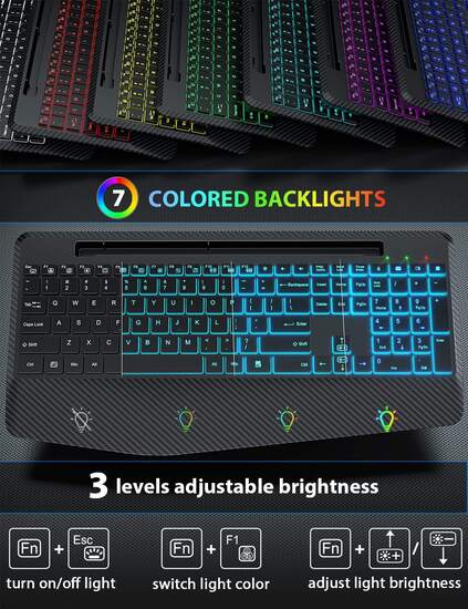 Wireless Gaming Keyboard and Mouse Combo