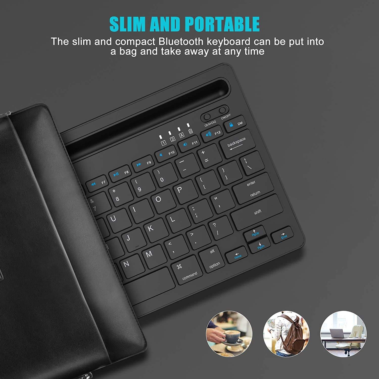 Dual Mode Bluetooth Keyboard with Slot