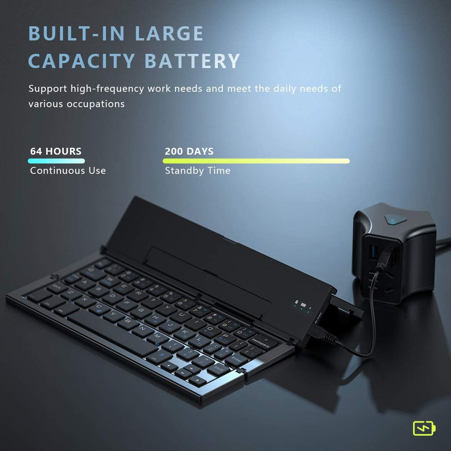 Bluetooth 78 Keys Foldable Keyboard