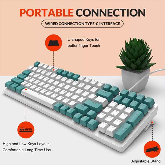 red switches gaming mechanical hotswap keyboard