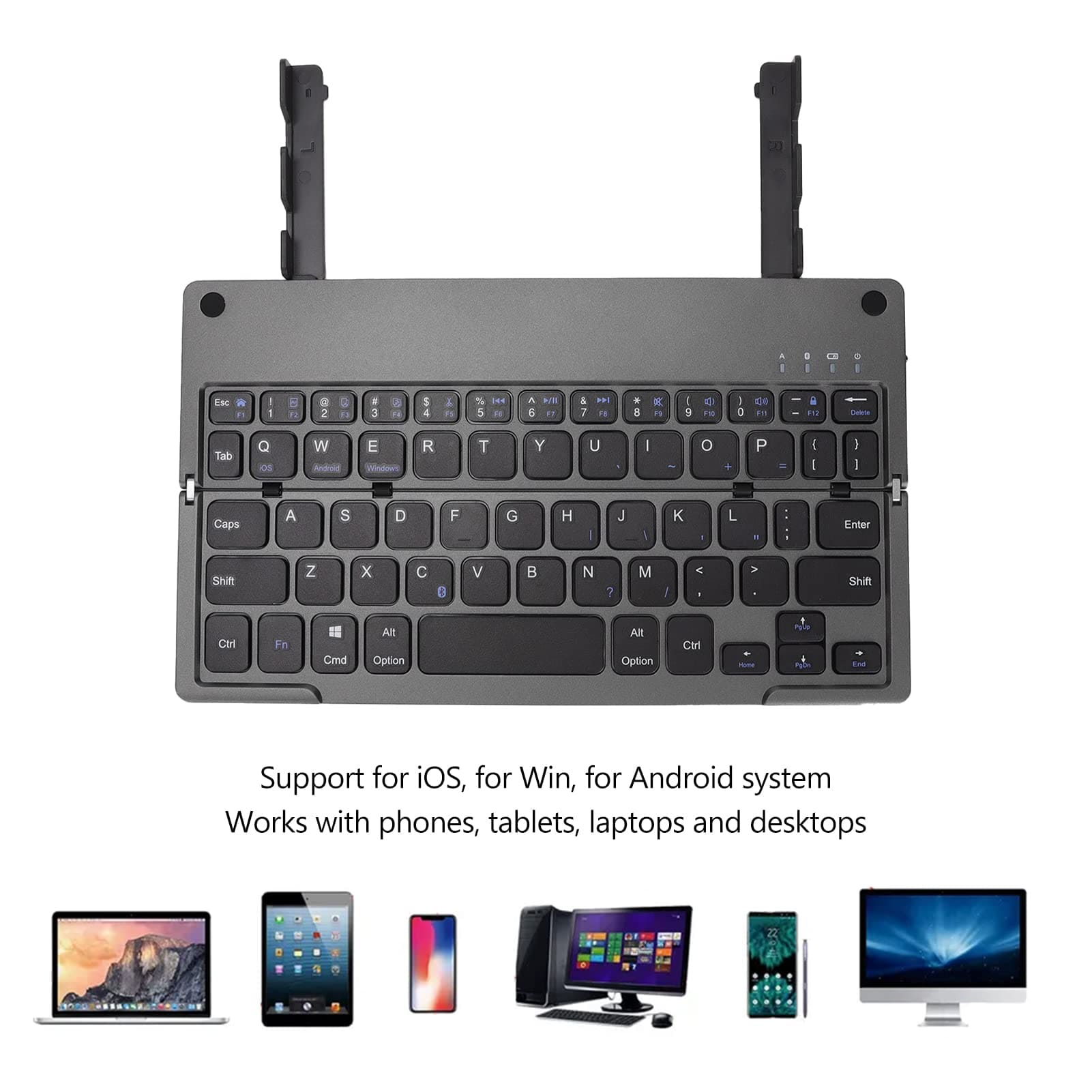 60 Keys Bluetooth Folding Keyboard