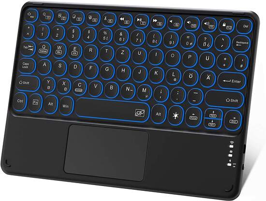Wireless Backlit Bluetooth Keyboard with Touchpad