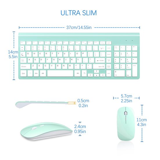 Wireless Keyboard and Mouse Ultra Slim Combo