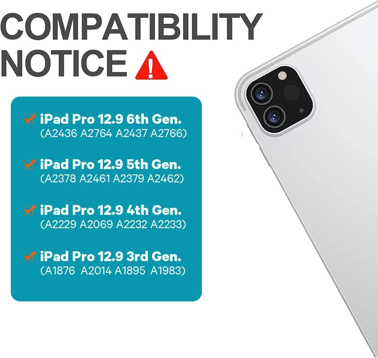 iPad Pro 12.9 inch 2021 Case with Keyboard